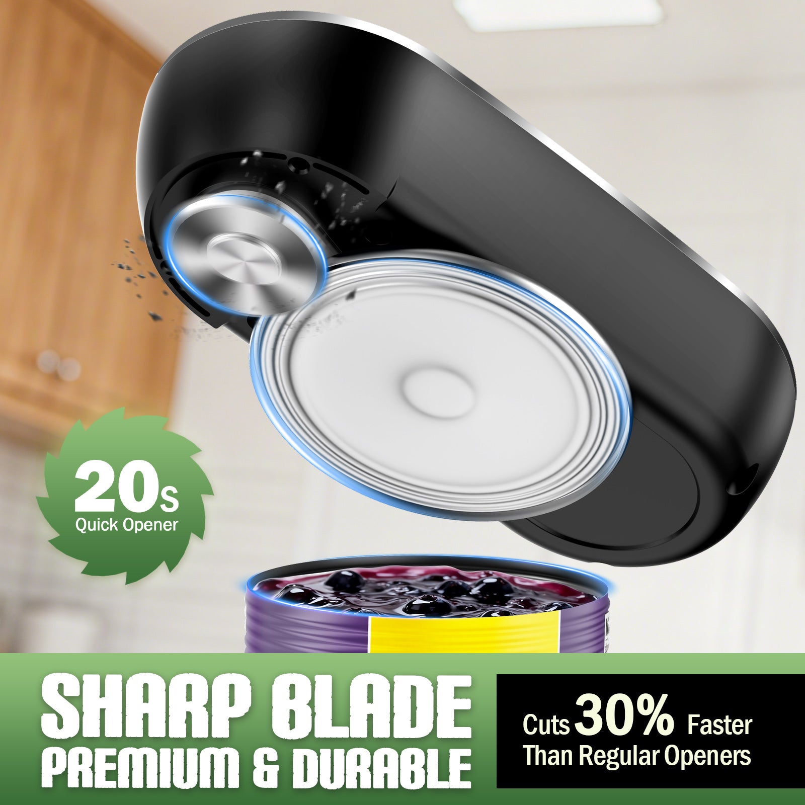 Thrivecan Rechargeable Electric Can Opener, One-Touch Automatic Can Opener with Smooth Edge, Effortless Can Opener for Seniors, Arthritis, Weak Hands, Home, Ideal Kitchen Tool  for Daily Use