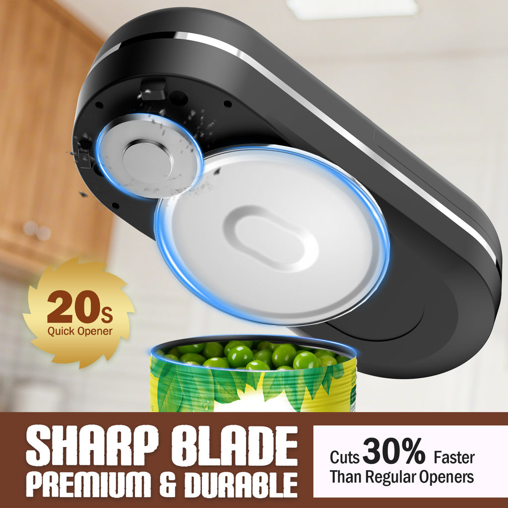 ThriveCan Electric Can Opener, One-Touch Automatic Can Opener- Fits Almost All Can Sizes, Battery-Operated Handheld Kitchen Gadget with Smooth Edge, Food Safe, Ideal for Seniors & Arthritis Sufferers